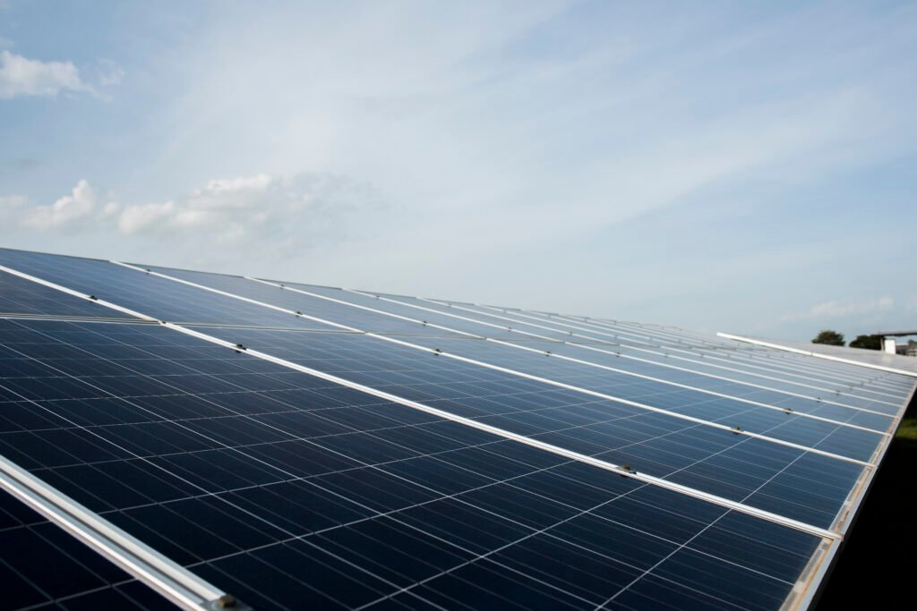 Solar Cell Farm Power Station Alternative Energy From Sun